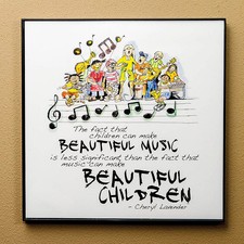 Beautiful Music, Beautiful Children Print 12x12 Framed Print 