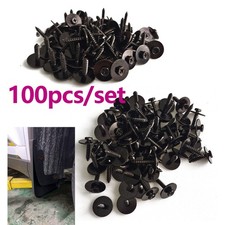 100x Car Body Metal Bolts Screws Fastener Fender Hex Washer 4.2-1.41x22 mm Black