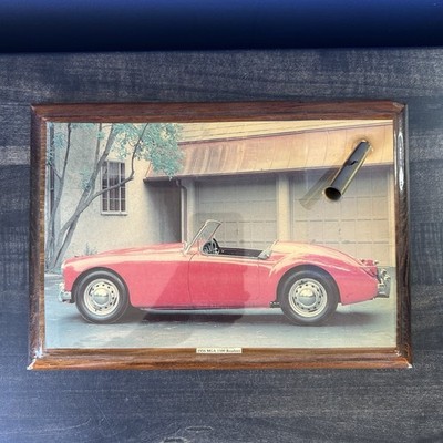 1956 MGA 1500 Roadster Pen Holder Shellacked Wood Desk Accessory READ