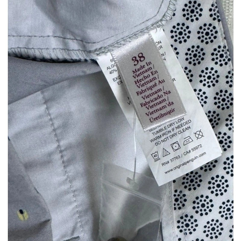 Pantalones Cortos An Original Penguin de Munisingwear Talla 38 Gris Patrón  Foto 4 de 4