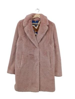 WHITE LABEL Teddymantel Damen Mantel Gr. DE 38 pink extravaganter Stil