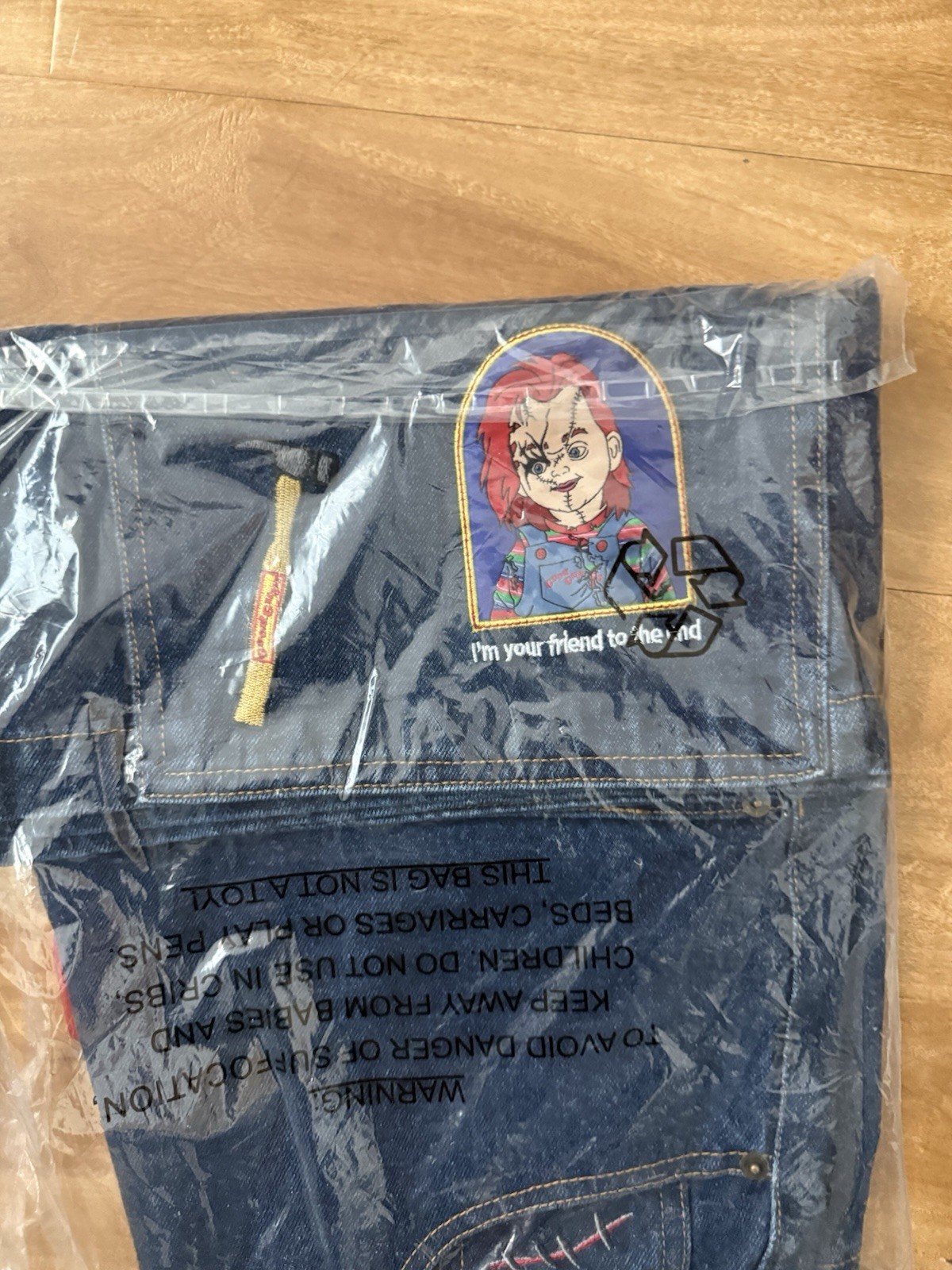 Chucky X Shoe Palace Blue Jean Shorts Mens L Brand New With Tags thumbnail 4