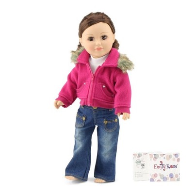 Emily Rose 18'' Doll Pink Jacket Outfit Set - 3-Piece Faux 18 inch doll size