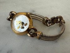 Rare Vintage Disney Mickey Mouse Ladies Watch Two-Tone Gold Silver Japan Mov