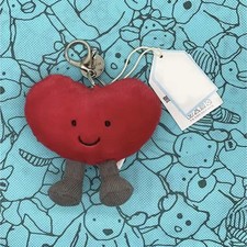 Jellycat Amuseable Heart Plush Keychain Mini Red Stuffed Toy 3 Ages 3-4 8-11