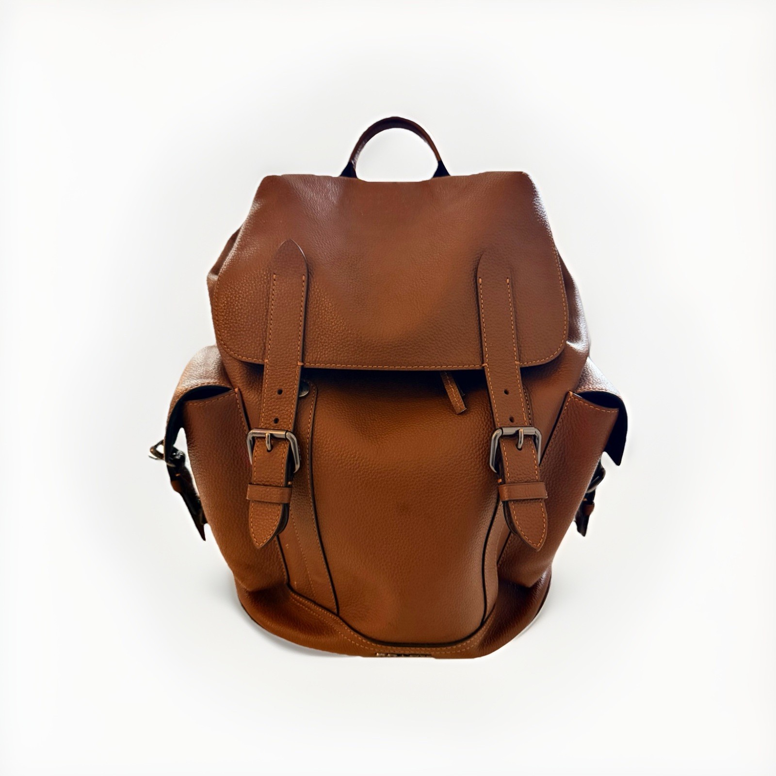 Coach Brown Backpack Drawstring Buckle Outer Pock… - image 1