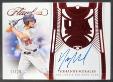 2024 Panini Flawless Yohandy Morales USA Baseball Signatures Ruby /20 Auto BH5