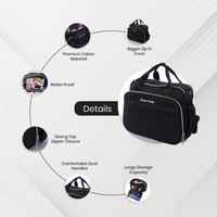 Mamas Ready Changing Bag. Nappy Bag With Portable Changing Mat Black Colour