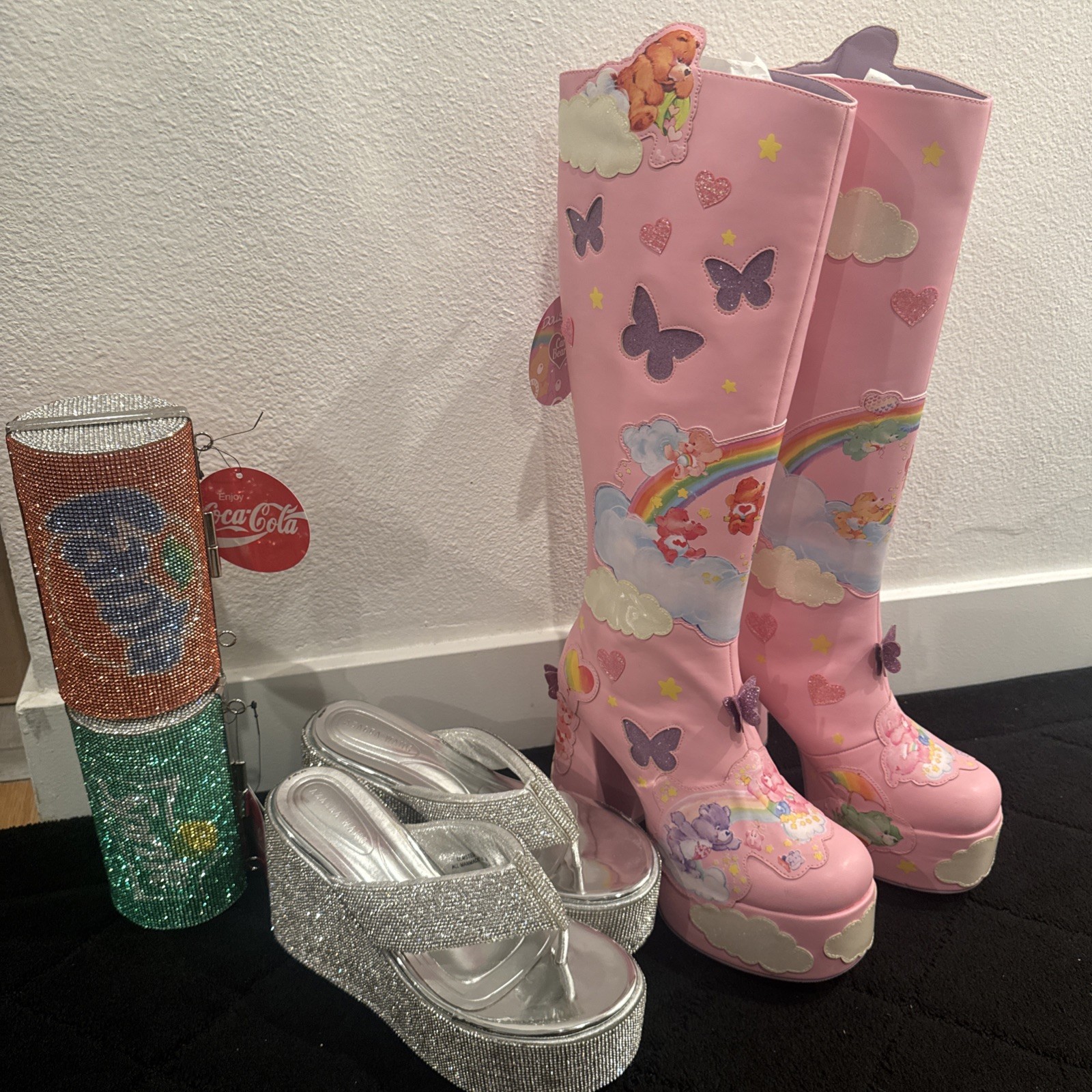 Kill New Pink Platform Knee High Boots Women Sz 10 & Free Sh