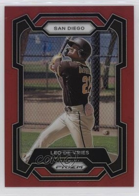 2024 Panini Prizm Red Prizm 46/299 Leo De Vries #64 0h29