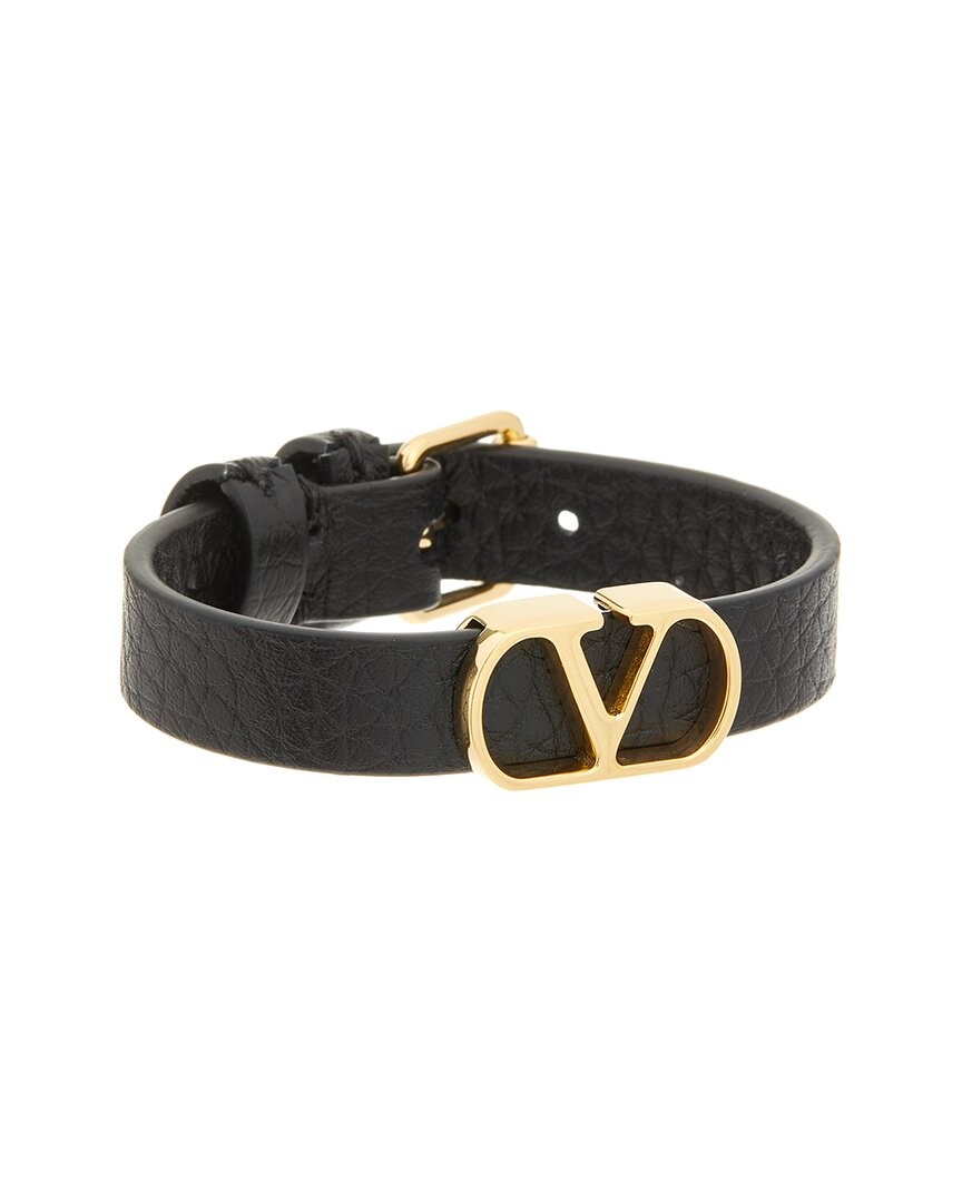 Фирменный кожаный браслет Valentino Vlogo для женщин 60190₽