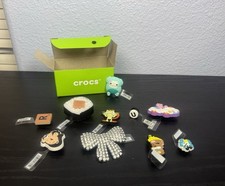 Crocs Multicolor Shoe Charms Set Assorted Designs Plastic PVC with Box 10 total.
