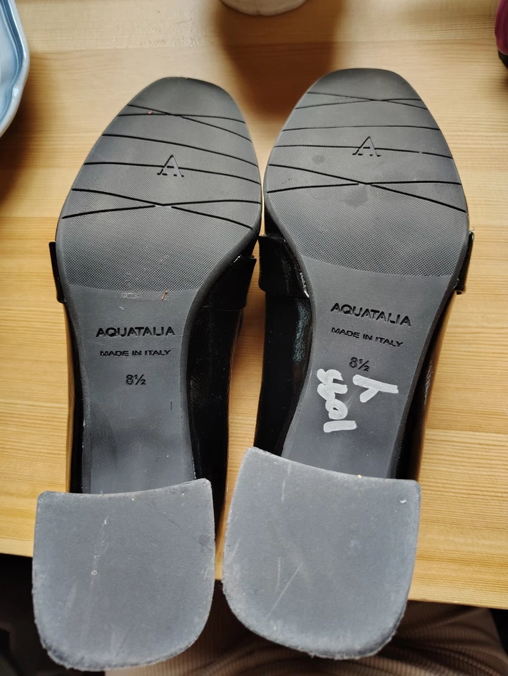 Mocasines de tacón Aquatalia Tamry de charol resistentes a la intemperie 2,00 pulgadas talla 8,5 Foto 4 de 4