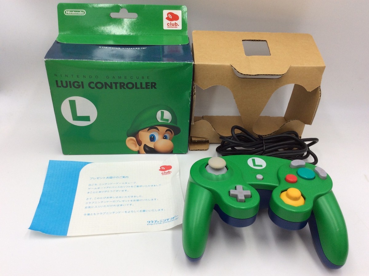 Club Nintendo Official Controller Luigi Gamecube with box Limited