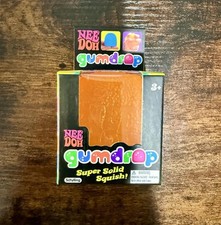 Schylling NeeDoh Gumdrop Squishy Fidget Toy Orange 2.5" New Sealed