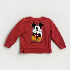 Disney Junior Mickey Mouse 5T Sudadera Cuello Redondo Niño Pequeño Parche Mechón Sonrisas