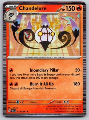 Chandelure Holo 018/086 SV: White Flare Rare MP