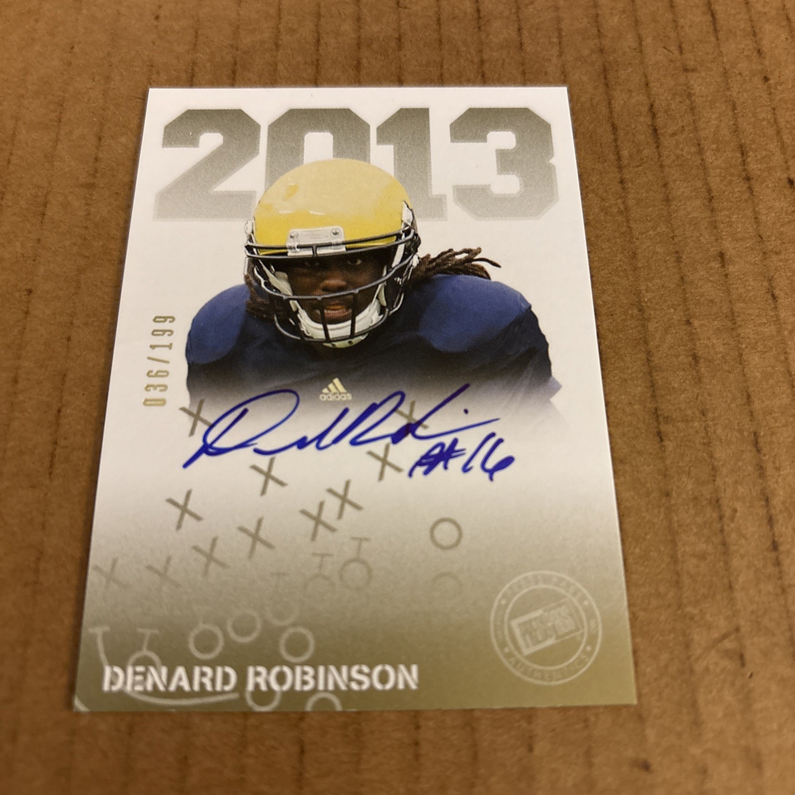 Denard Robinson Press Pass Autographs #DR Gold