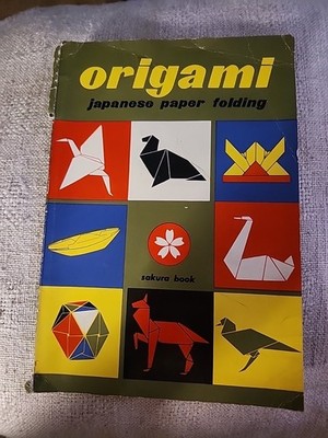 1959 Origami Japanese paper Folding art Sakura Booklet with some paper art