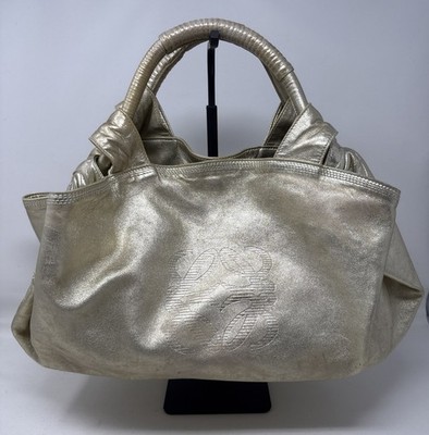 Loewe Nappa Aire Leather Anagram Logo Gold Leather Handbag
