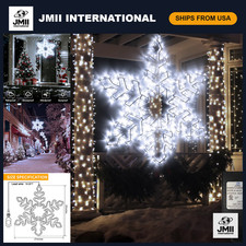 27" Large Lighted Snowflake Outdoor Christmas Lights - Plug-In Holiday Decor