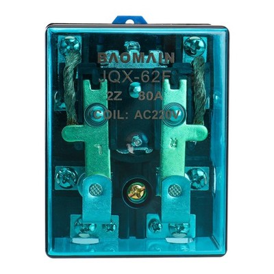 Baomain High Power Relay JQX-62F-2Z 220V AC 80A DPDT 2NO AC, Blue (80A)