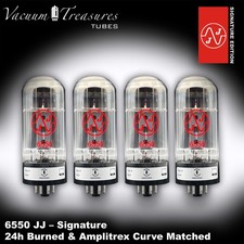    6550 JJ Signature Matched Quad - NEW 24h Burn-in Amplitrex Curve Tested Tubes