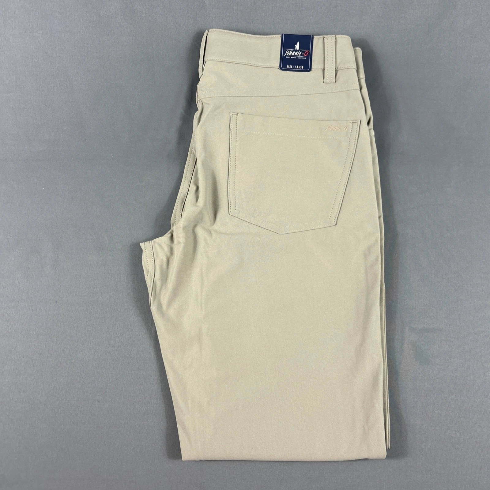 Johnnie-O Golf Pants Prep-Formance 30 x 30 Khaki Polyester NWT MSRP $135