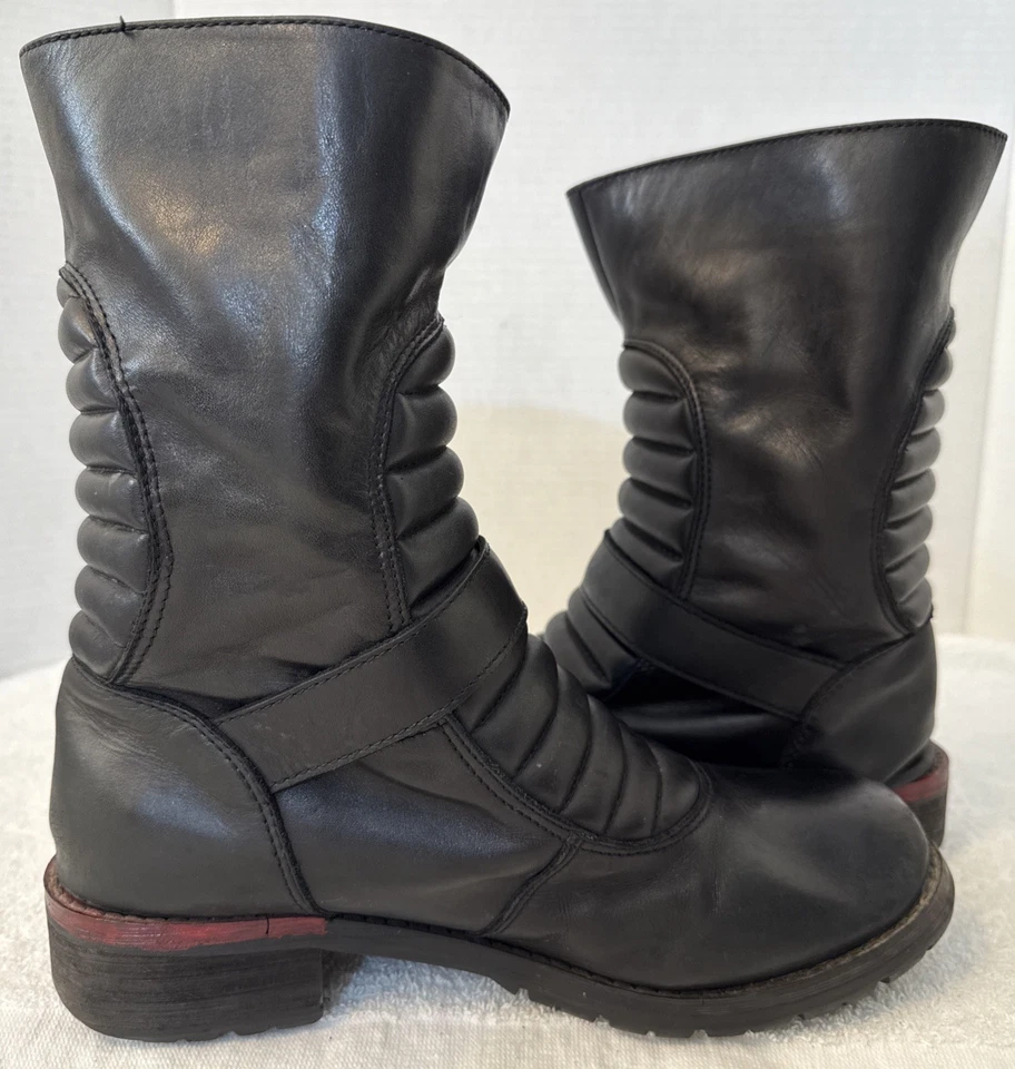 Kelsi Dagger Brooklyn Women’s Tune Up Black Leather Moto Biker Boots Size 9.5 M - Image 4 of 4