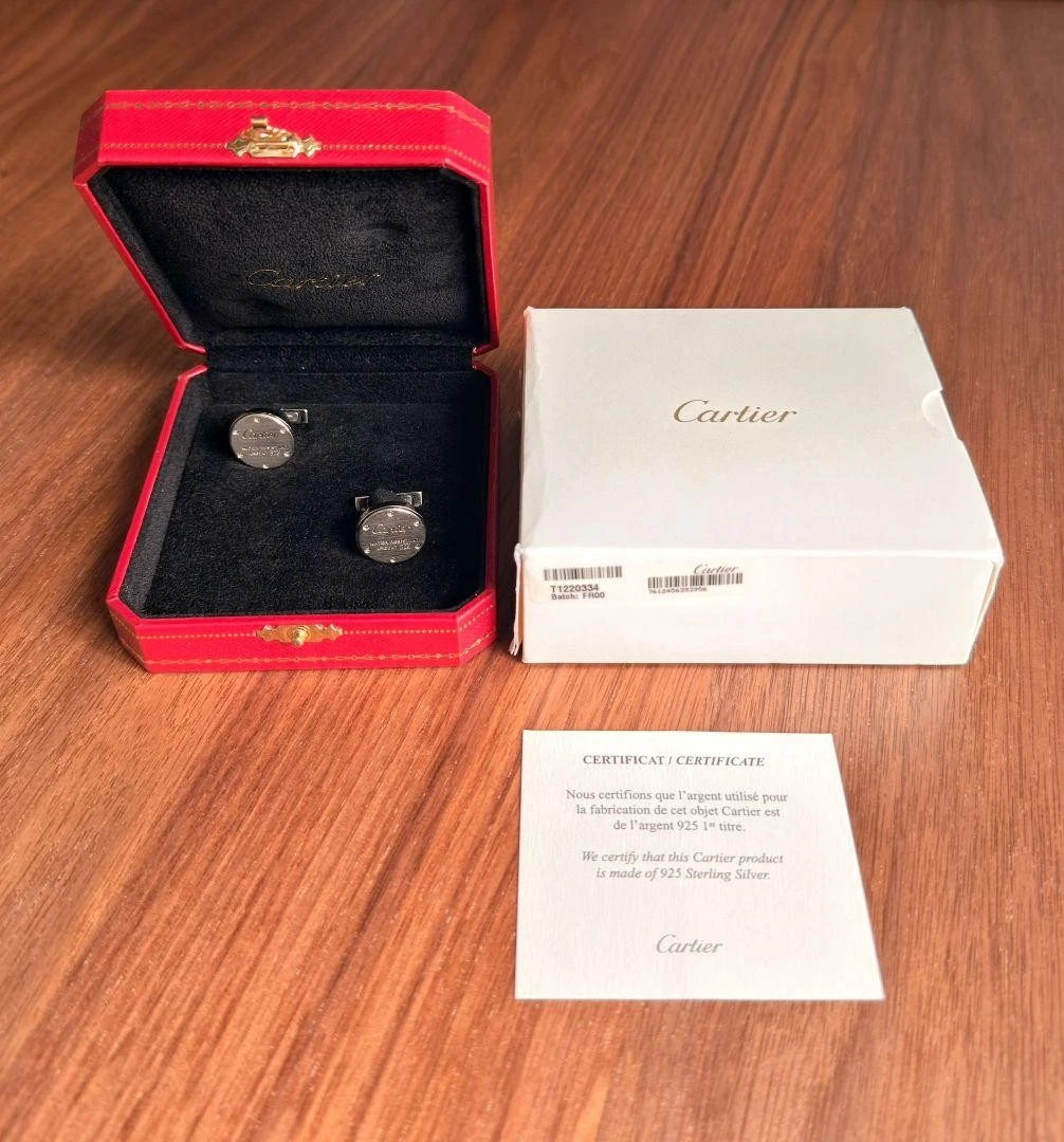 Cartier Sterling Silver Cufflinks for Men for sale | eBay