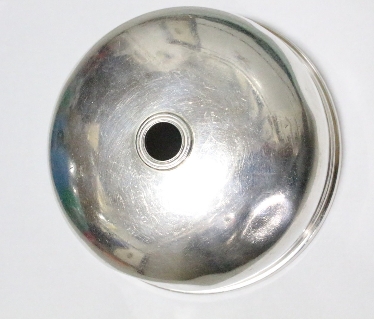 ORIGINAL NICKEL PLATE RAILROAD PANCAKE COVER INTERNATIONAL SILVER 6" FOOD COVER