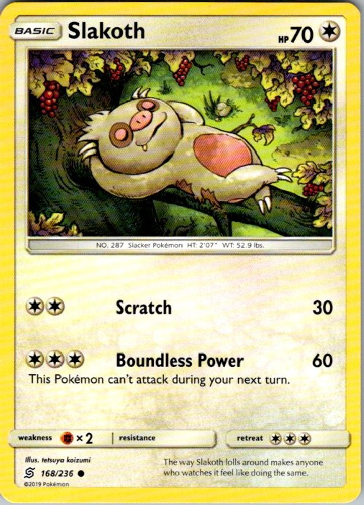 Pokemon SM - Unified Minds Slakoth (168) 168/236 NM