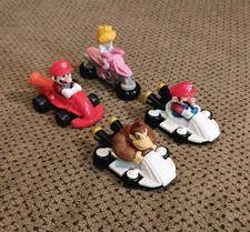 Lot Of 4 Nintendo Mario Kart 2022 McDonald's Happy Meal Toy Cars Free Shipping