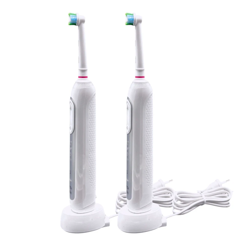 Braun Oral-B Genius Electric Toothbrush Cordless Toothbrush - Silver Duo Set - Image 2 of 4