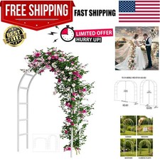 Metal Garden Arch Trellis for Climbing Plants 7.8ft Outdoor Arch Wedding Hall...