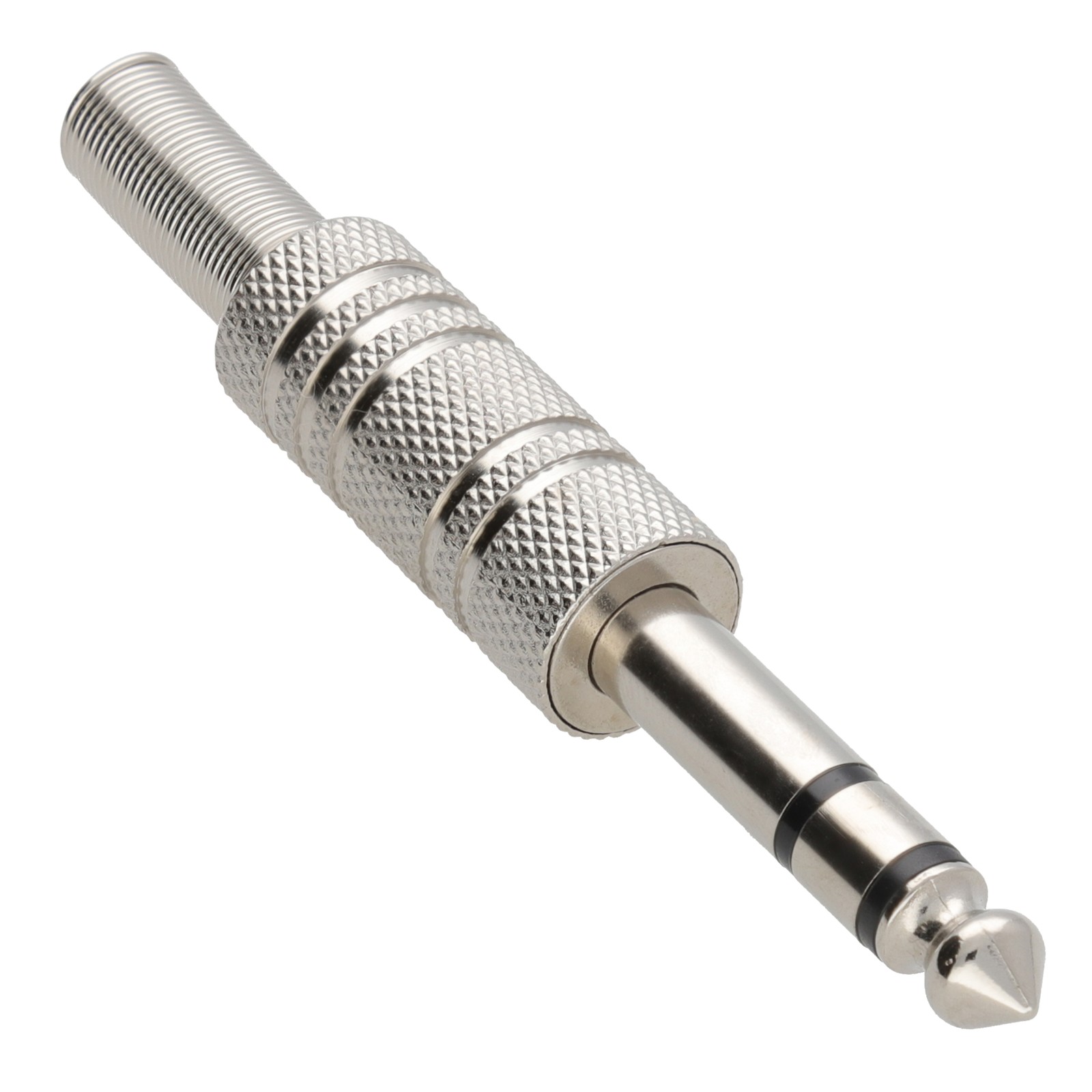 6.35mm 1/4 inch METAL Stereo Jack Plug & Strain Relief Solder Audio End [006932]