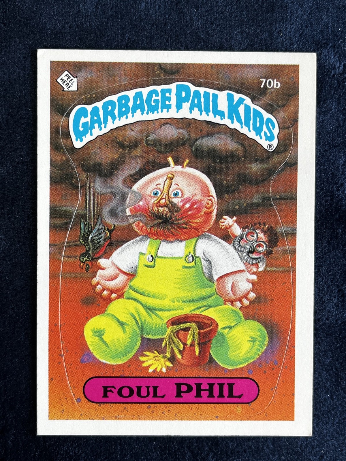 FOUL PHIL #70b / 1985 Topps Garbage Pail Kids Series 2 / GPK OS2 Glossy/Tess/EXC