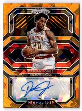 2020 Prizm Damian Jones Penmanship Orange Ice Atlanta Hawks