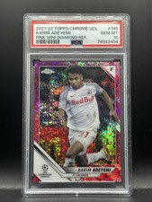 2021-22 Topps #145 Karim Adeyemi Pink Mini-Diamond Refractor PSA 10 #/175