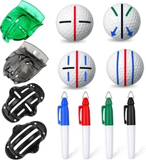 Joyberg 8 Pack Golf Ball Marker Liner Drawing Marker, 4 Golf Ball Marker Stencil