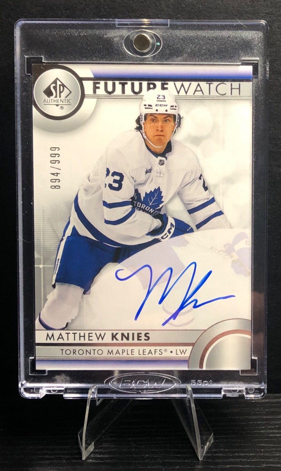 2023-24 SP Authentic Rookie Matthew Knies RC Auto #107 Future Watch Auto /999