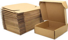 Small Brown Shipping Boxes for Small Business Pack of 25-6X6X2 Inches Cardboard