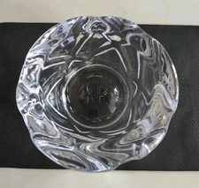 Simon Pearce Signed Thick Crystal Glass Bowl KP Love Your Brain Kevin Pearce 