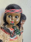 VINTAGE 7" NEW ZEALAND MĀORI SOUVENIR DOLL AND BABY   — photo 2