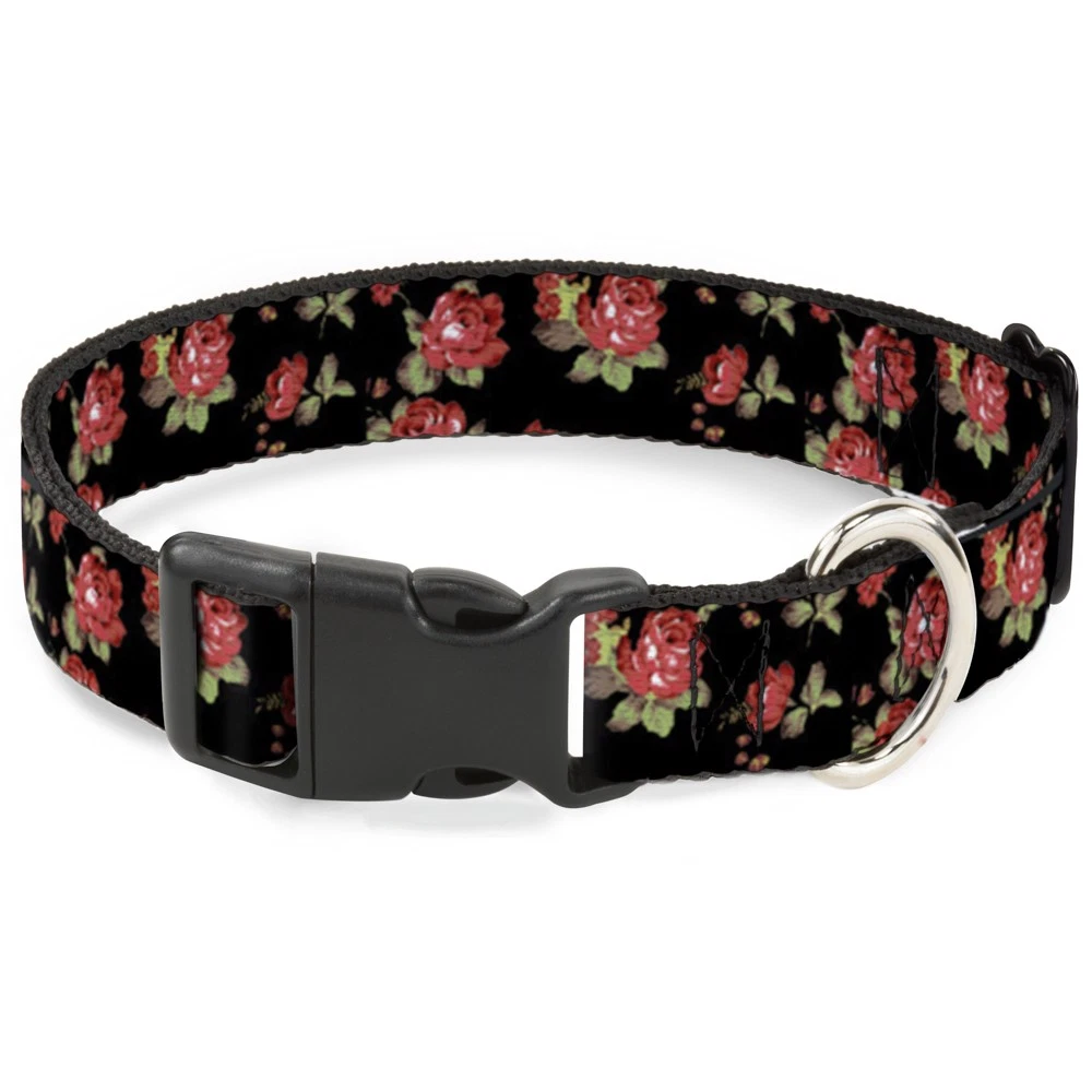 Plastic Clip Collar Red Roses Scattered Black NARROW-Small 7-8.5"
Opens in a new window or tab