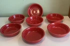 Set Of 7- Fiesta Ware Scarlet RED 7” Soup Salad Cereal Bowl HLC USA Fiestaware