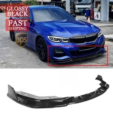 GT Style Gloss Black Front Bumper Lip Kit For 2019-22 BMW G20 M340i 330i M Sport