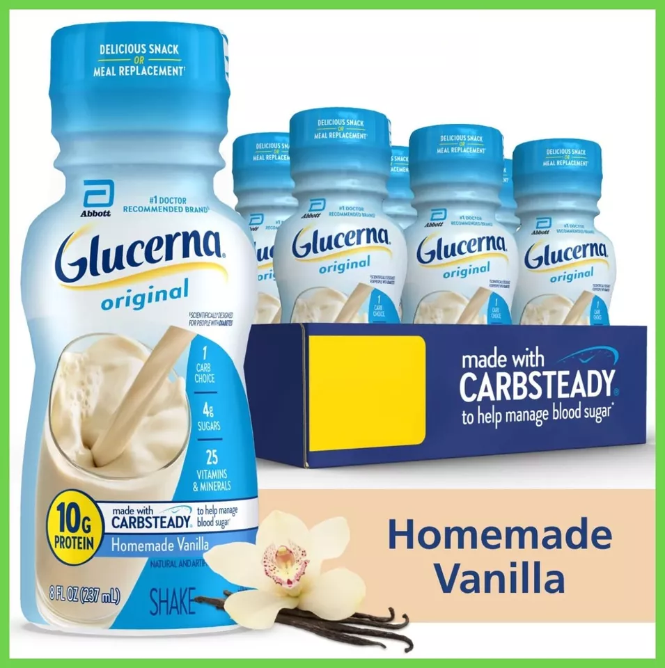 Batido nutricional Glucerna, fresa cremosa, chocolate rico, vainilla 8 oz Foto 3 de 4