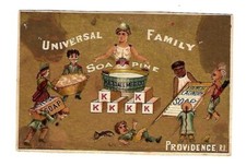 c1890 Victorian Trade Card Kendall Mfg. Co. Soap  Soapine, Providence, RI
