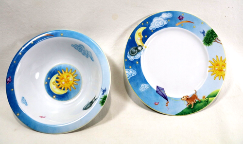 “Jour et Nuit” creation Judith Kruger celestial plate / bowl set - 第 1/6 張圖片